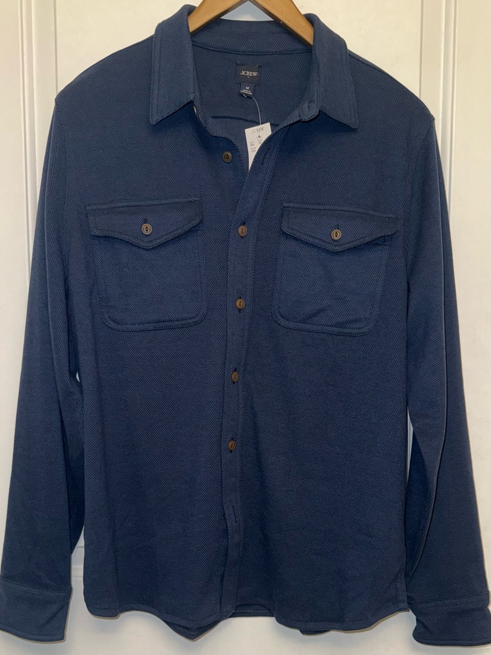 J. Crew NWT Navy Blue Double-Knit Work Overshirt/Shacket